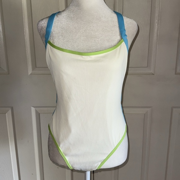 NWT L*Space Ribbed Baewatch Colorblock One Piece Classic Swimsuit - Picture 4 of 7